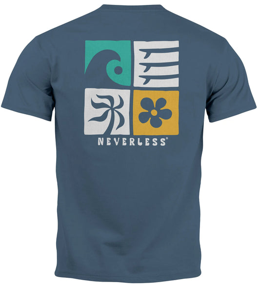 denim blue backprint