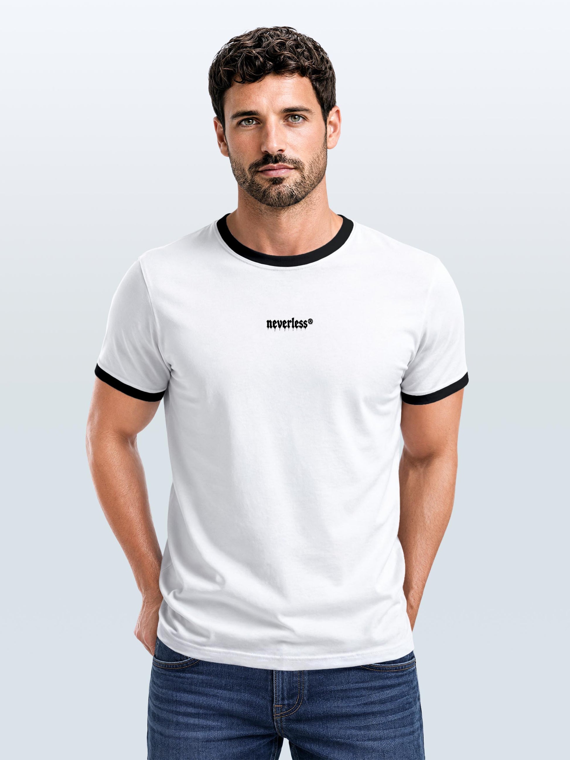 weiß-schwarz slim fit