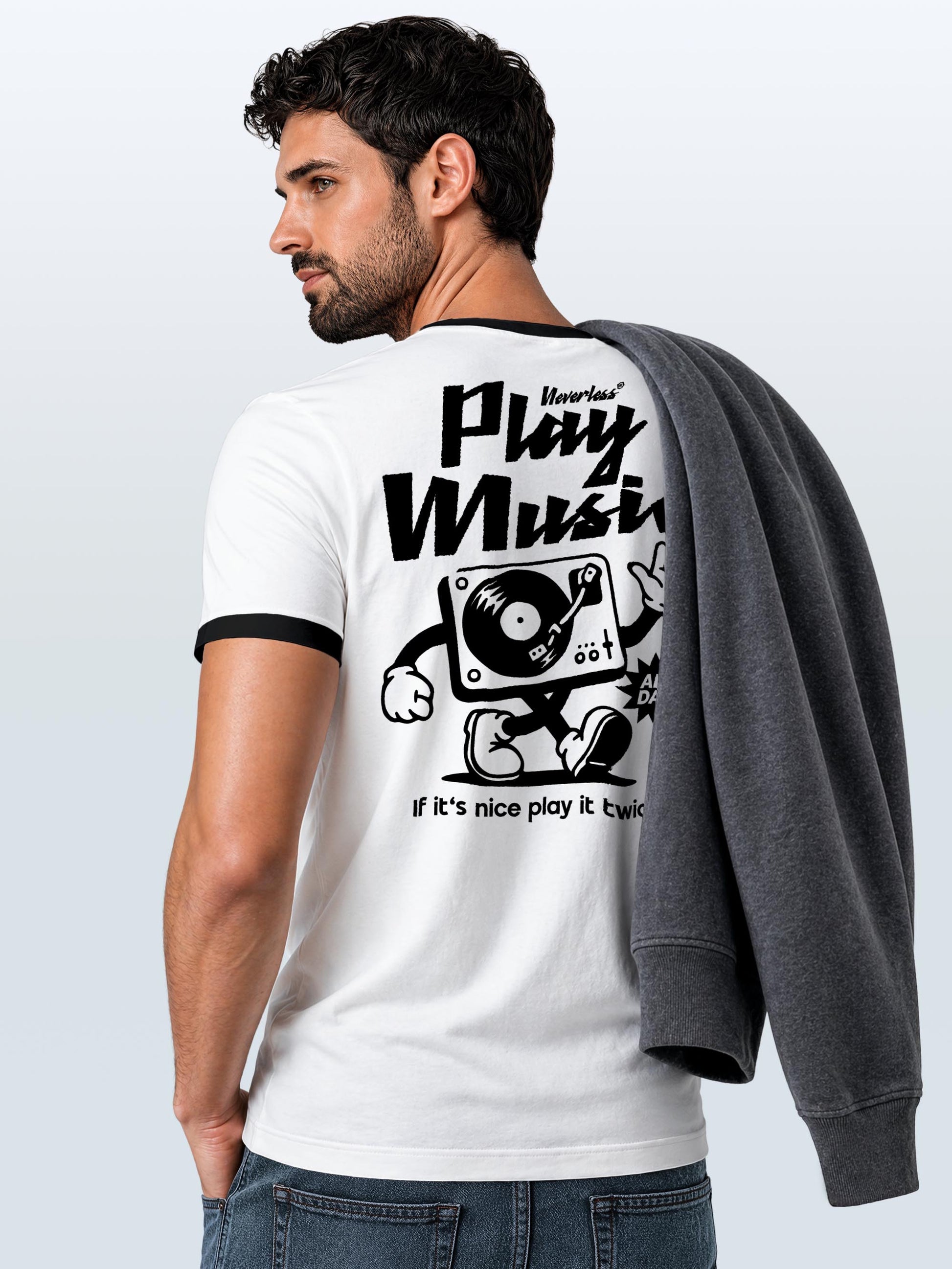 weiß-schwarz slim-fit