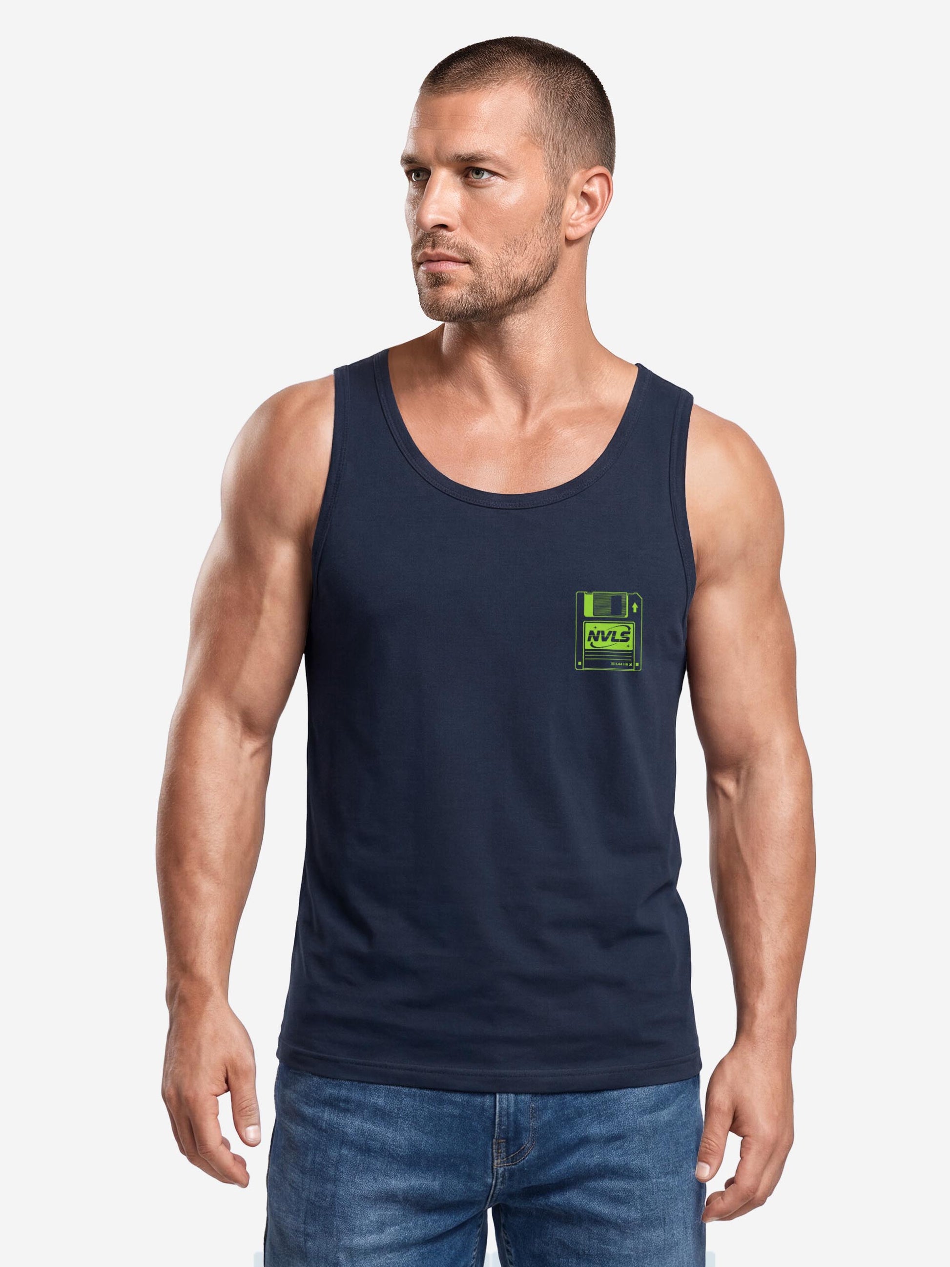 navy slim-fit