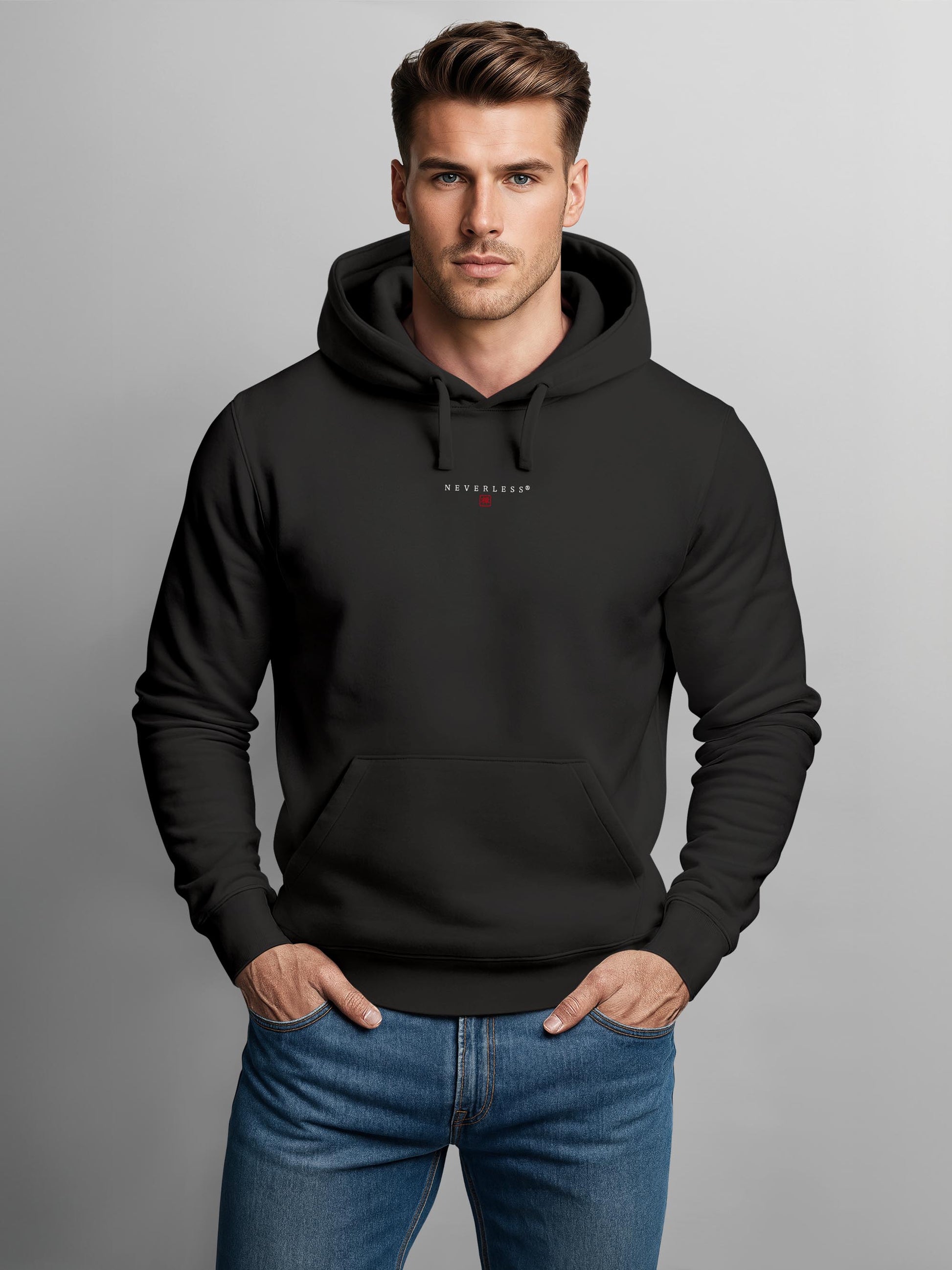 [AI generated] schwarz slim-fit