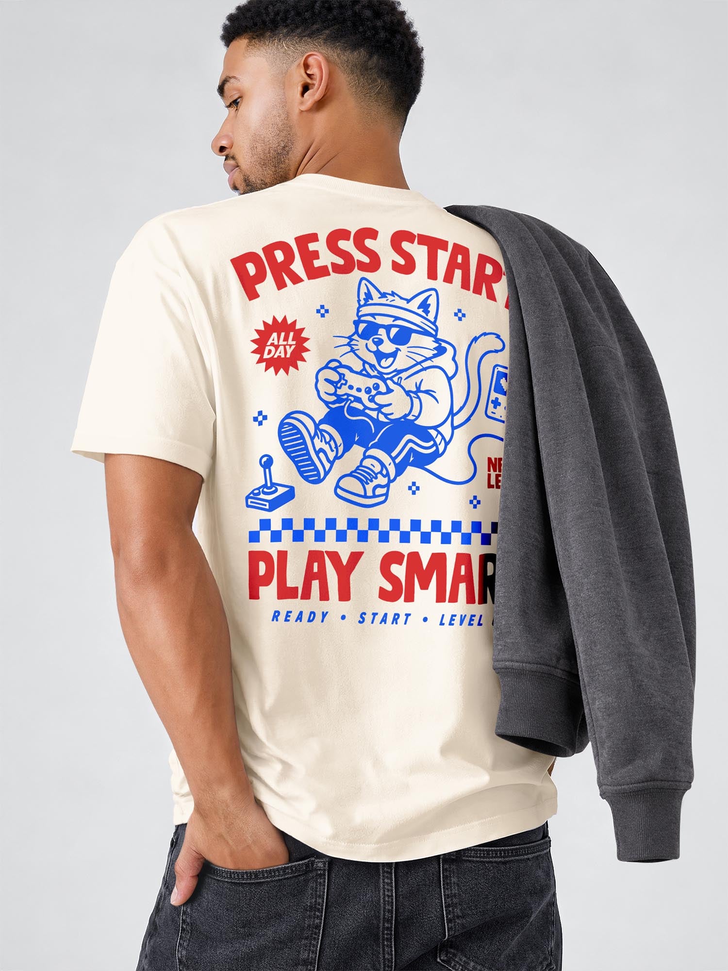 [AI generated] hell-beige relaxed-fit