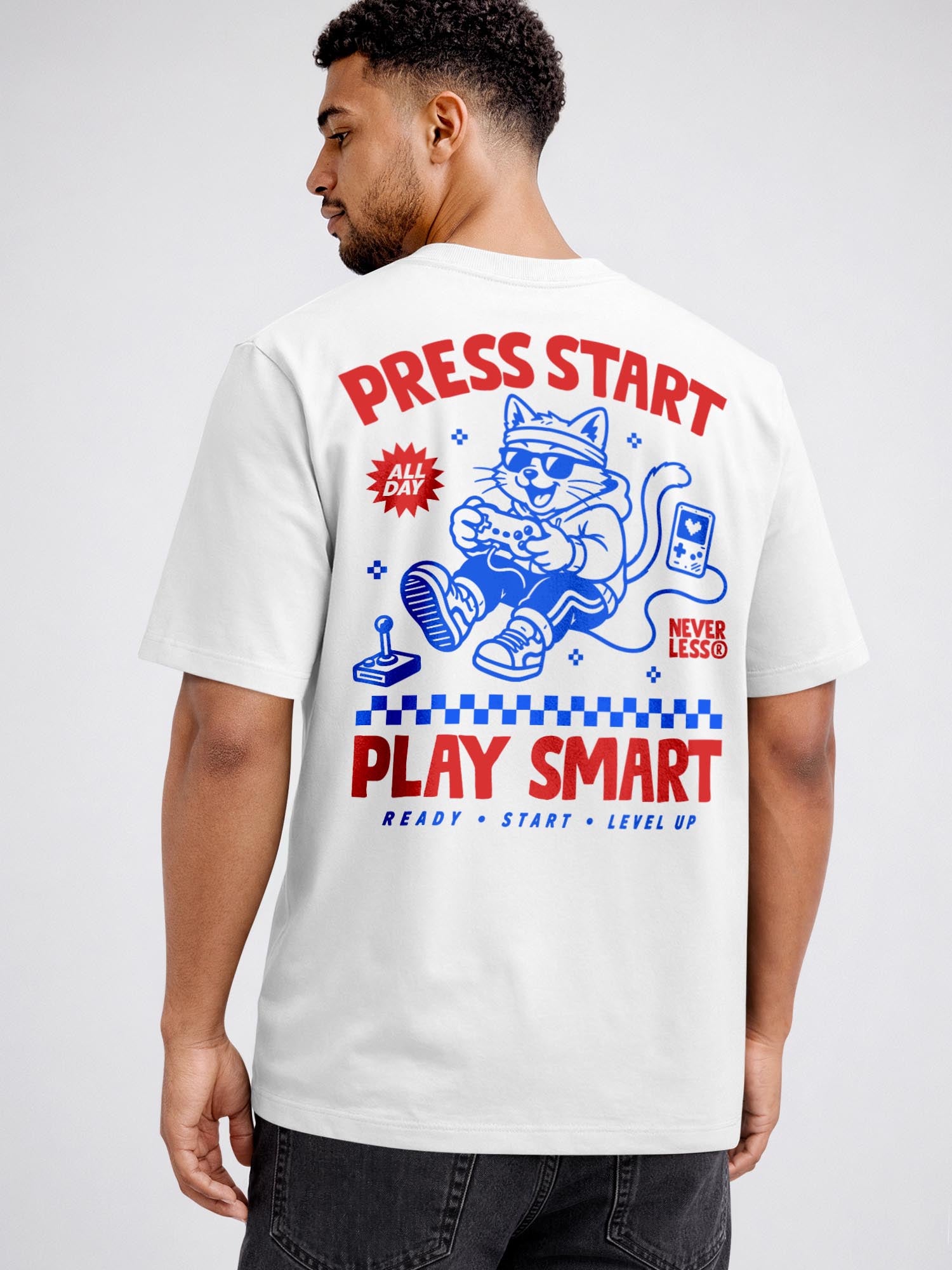 [AI generated] weiß relaxed-fit