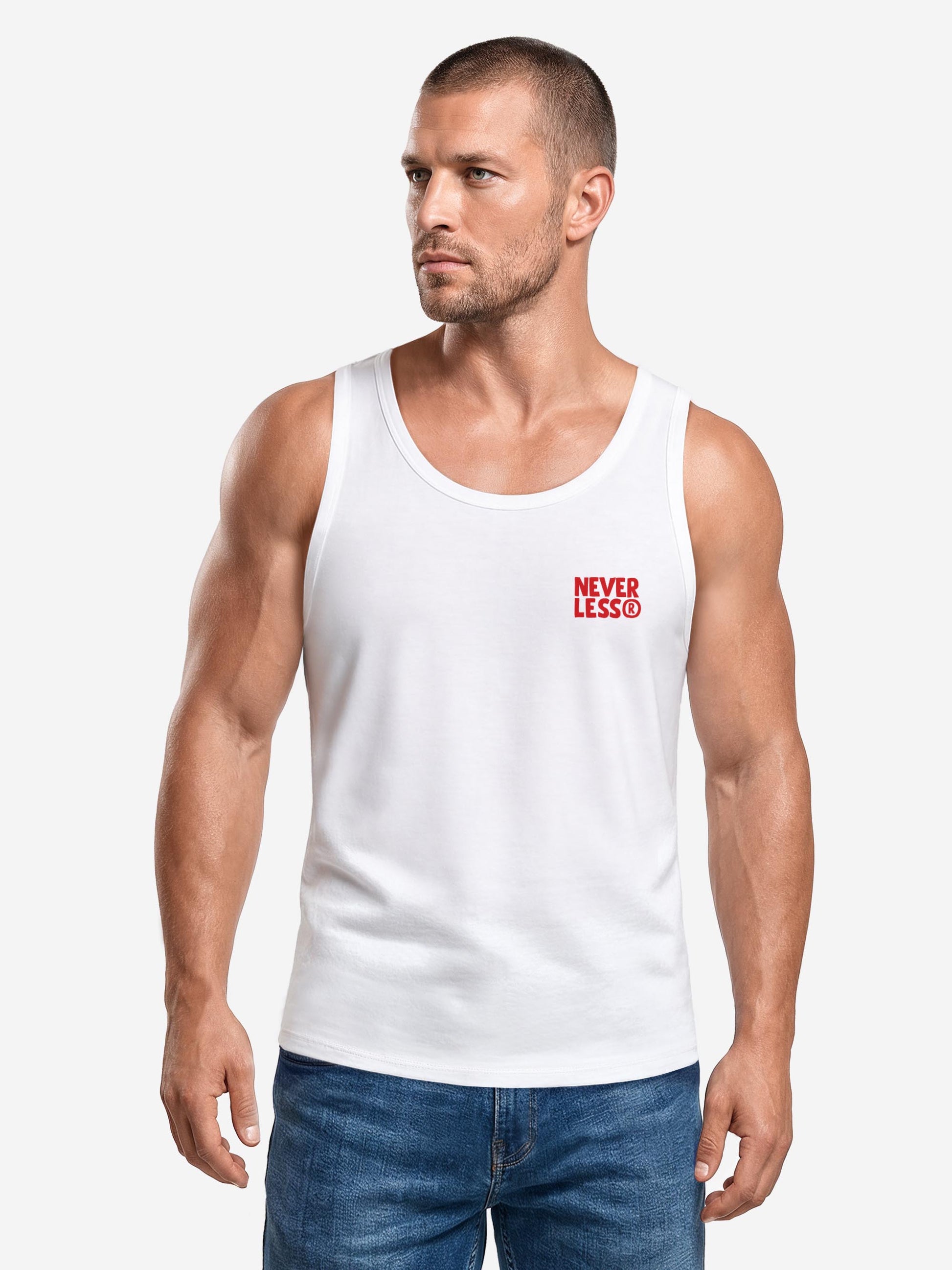 [AI generated] weiß slim-fit