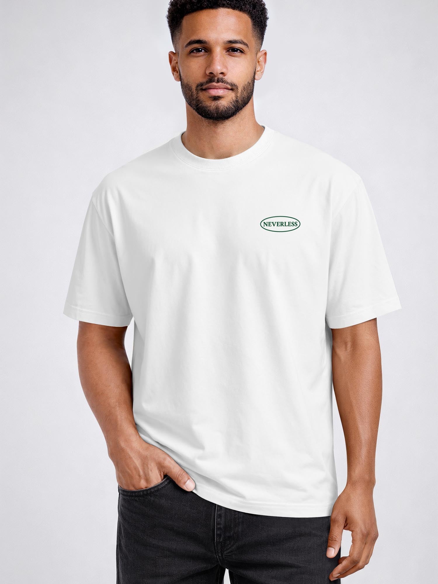 [AI generated] weiß relaxed-fit