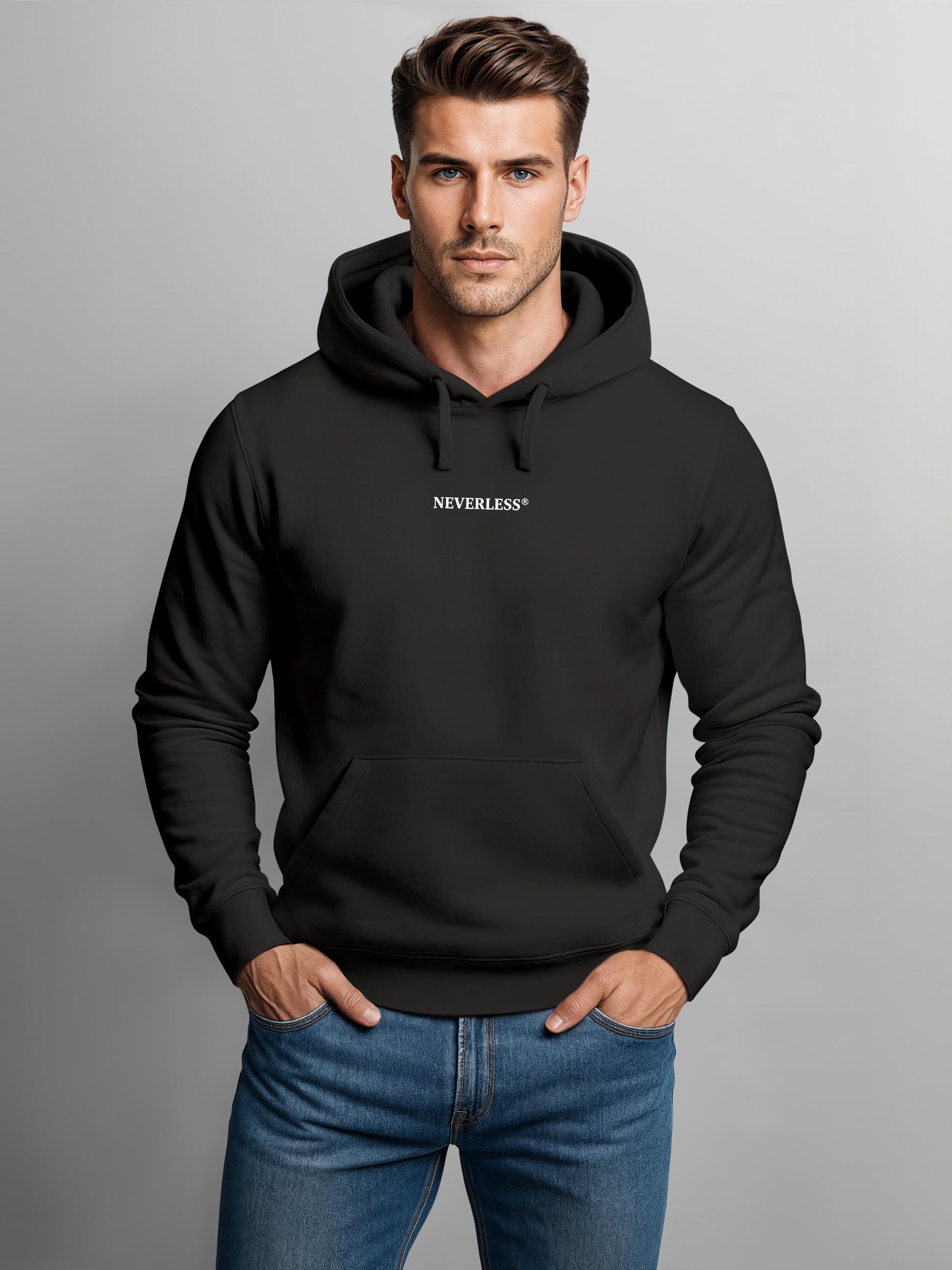 [AI generated] schwarz slim-fit
