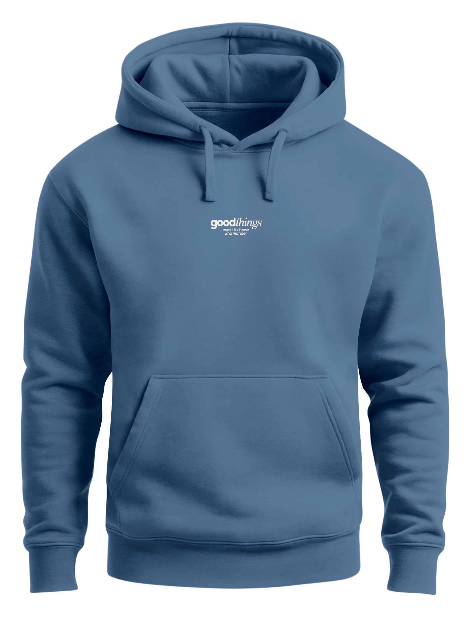 [AI generated] indigo blue slim-fit