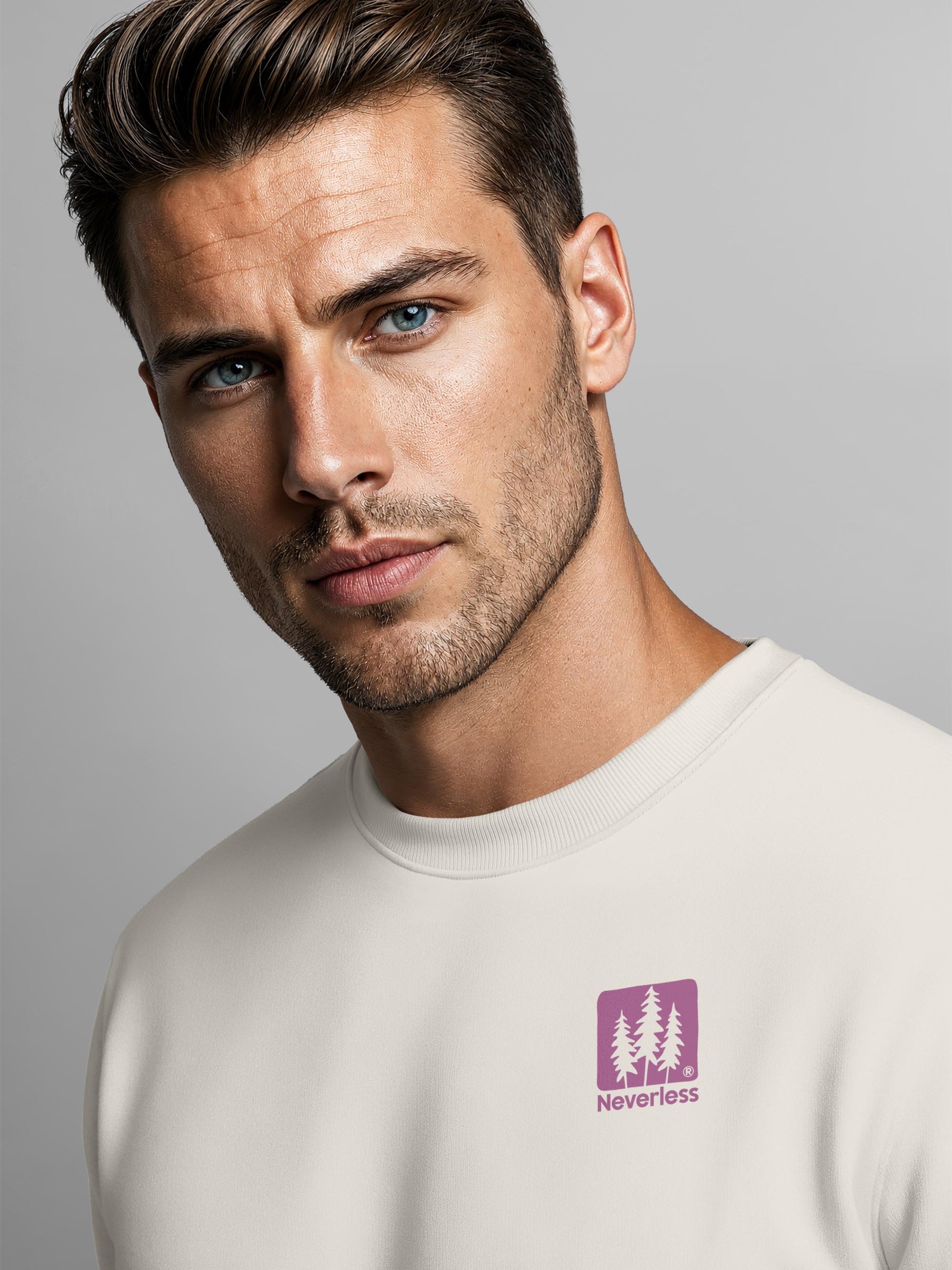 [AI generated] urban grey slim-fit