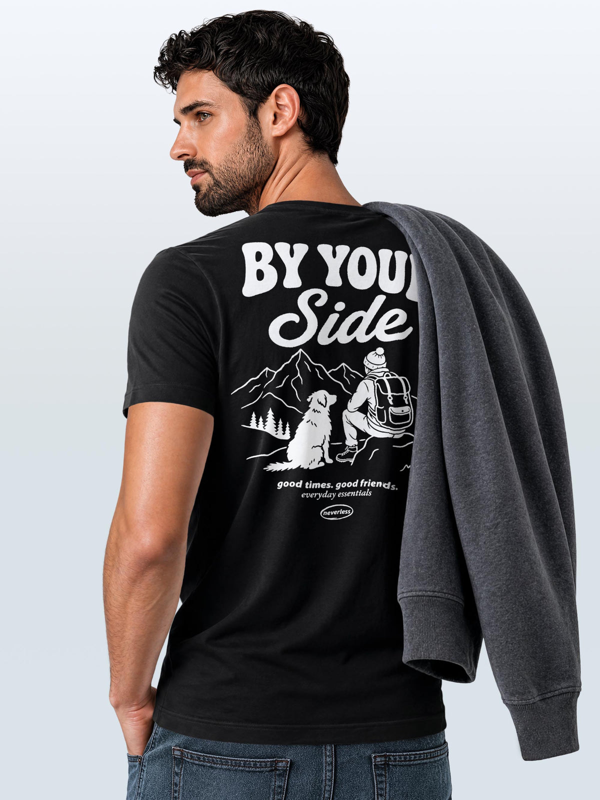 [AI generated] schwarz slim-fit