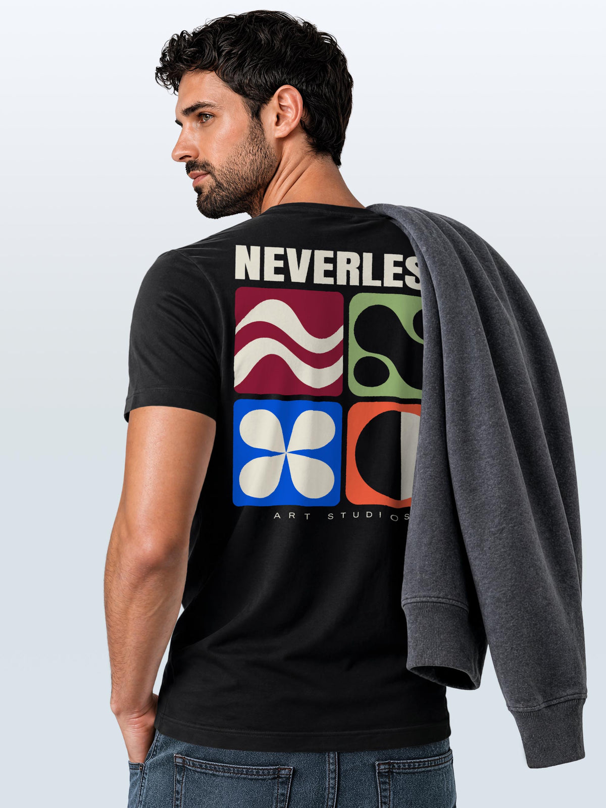 [AI generated] schwarz slim-fit