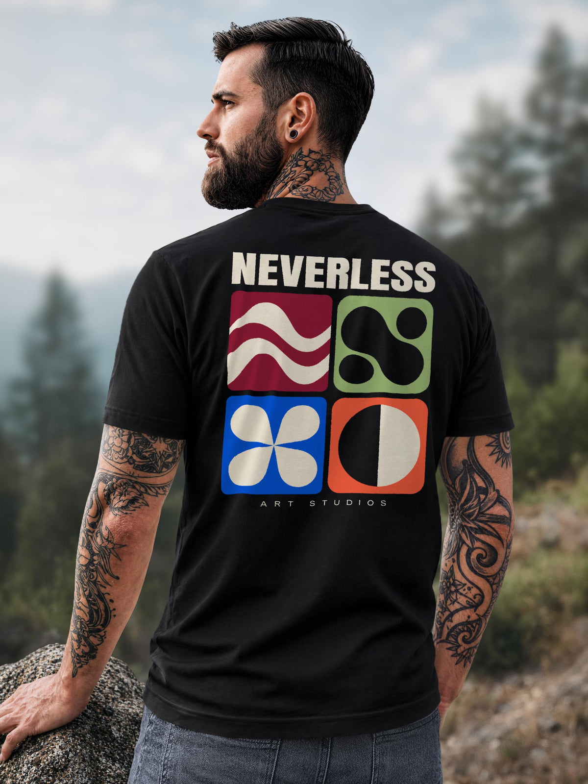 [AI generated] schwarz slim-fit