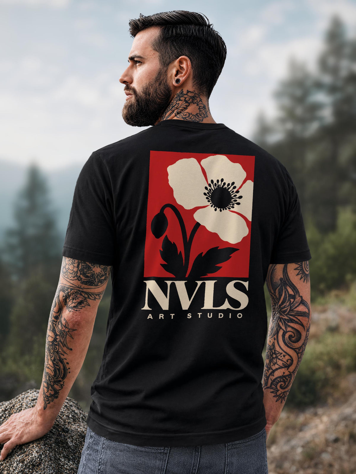[AI generated] schwarz slim-fit