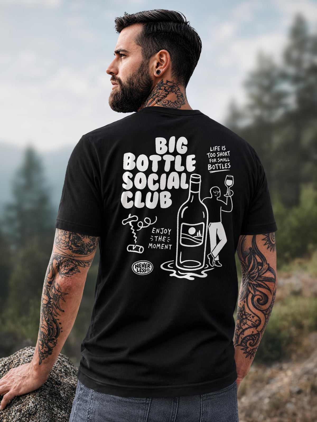 [AI generated] schwarz slim-fit