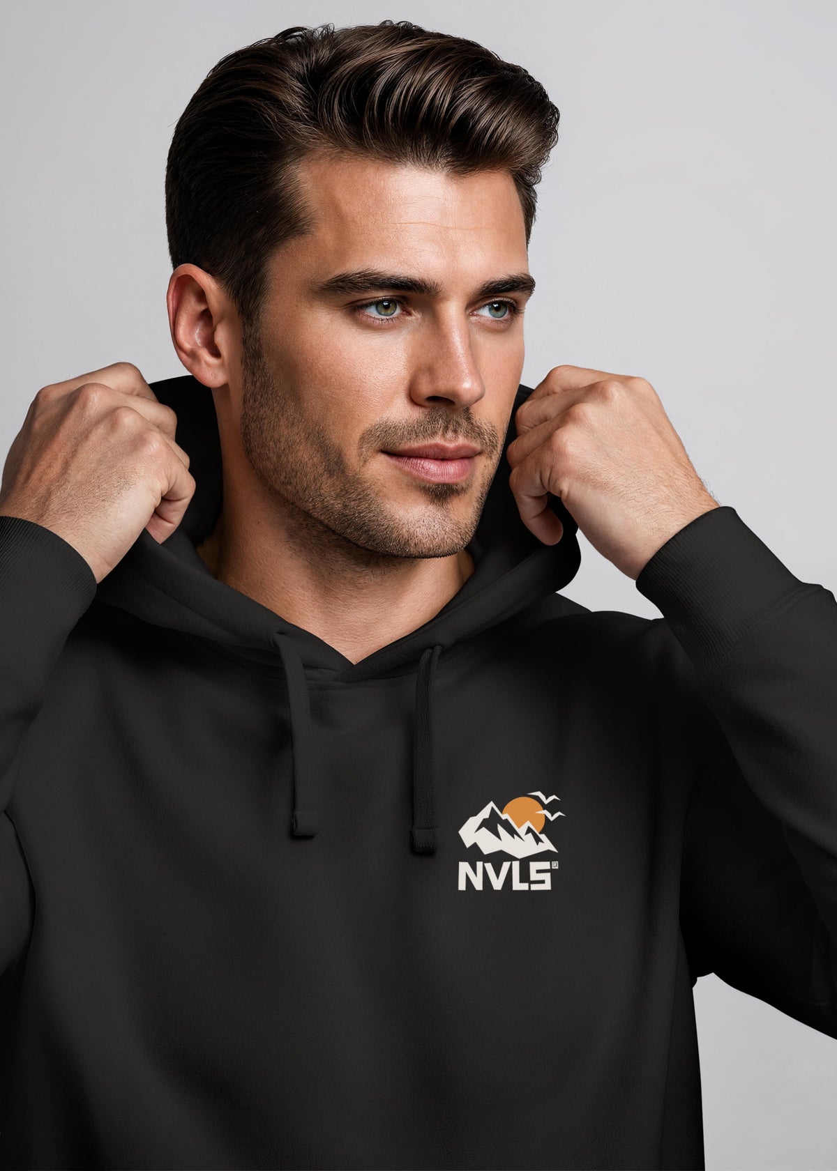 [AI generated] schwarz slim-fit