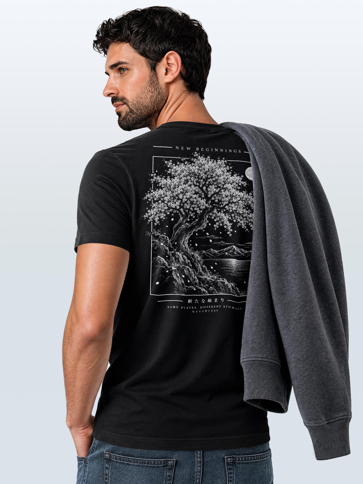 [AI generated] schwarz slim-fit