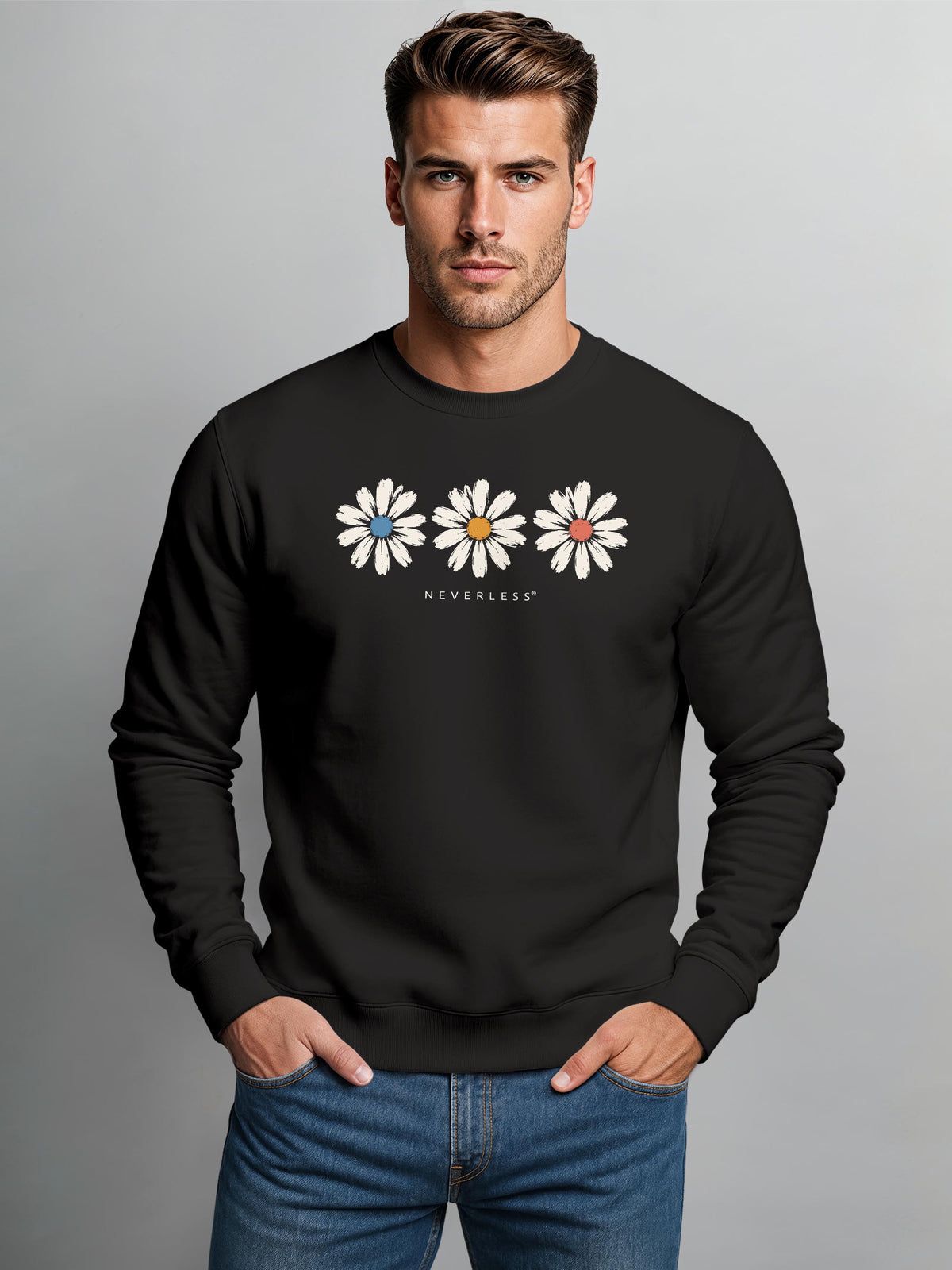 [AI generated] schwarz slim-fit