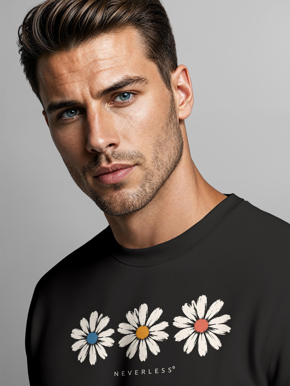 [AI generated] schwarz slim-fit