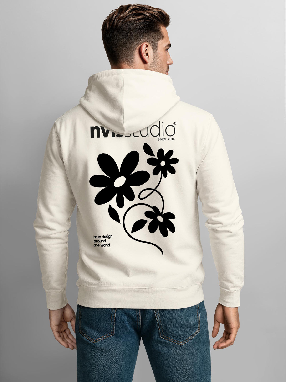 [AI generated] urban grey slim-fit