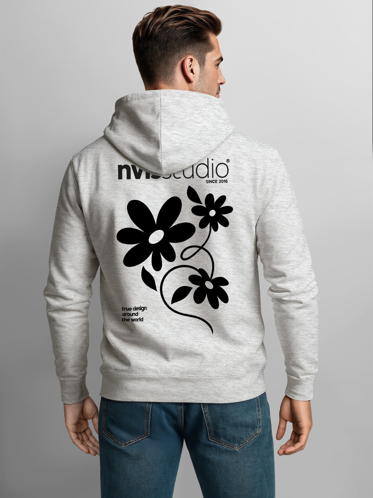 [AI generated] grau slim-fit