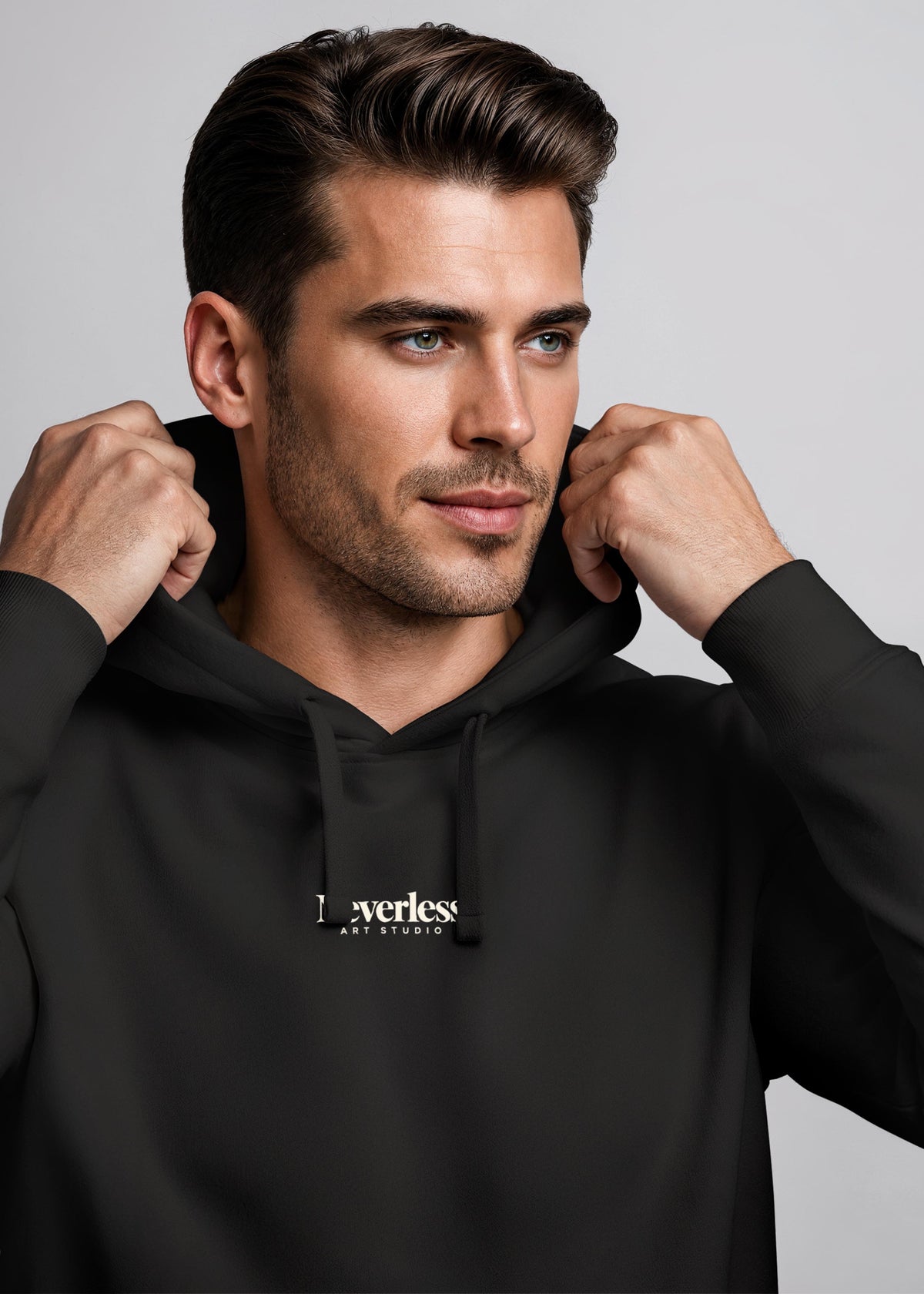 [AI generated] schwarz slim-fit