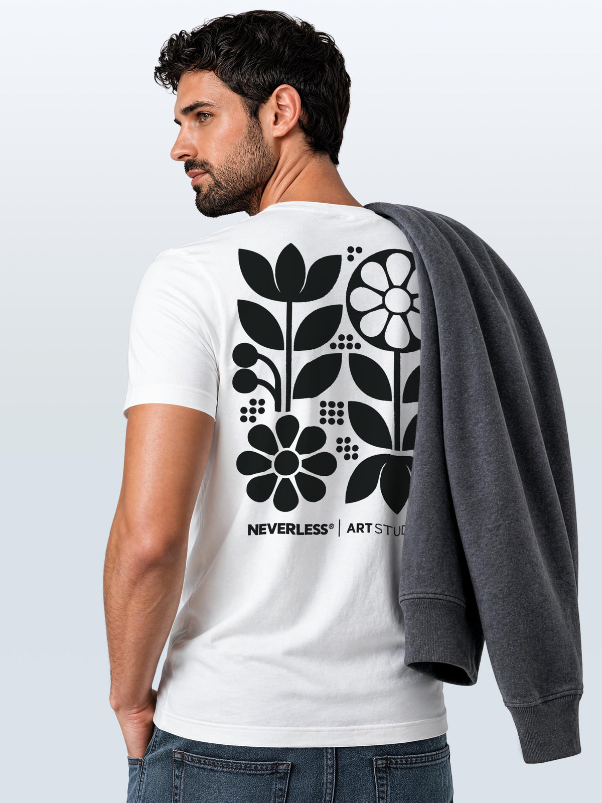 [AI generated] weiß slim-fit