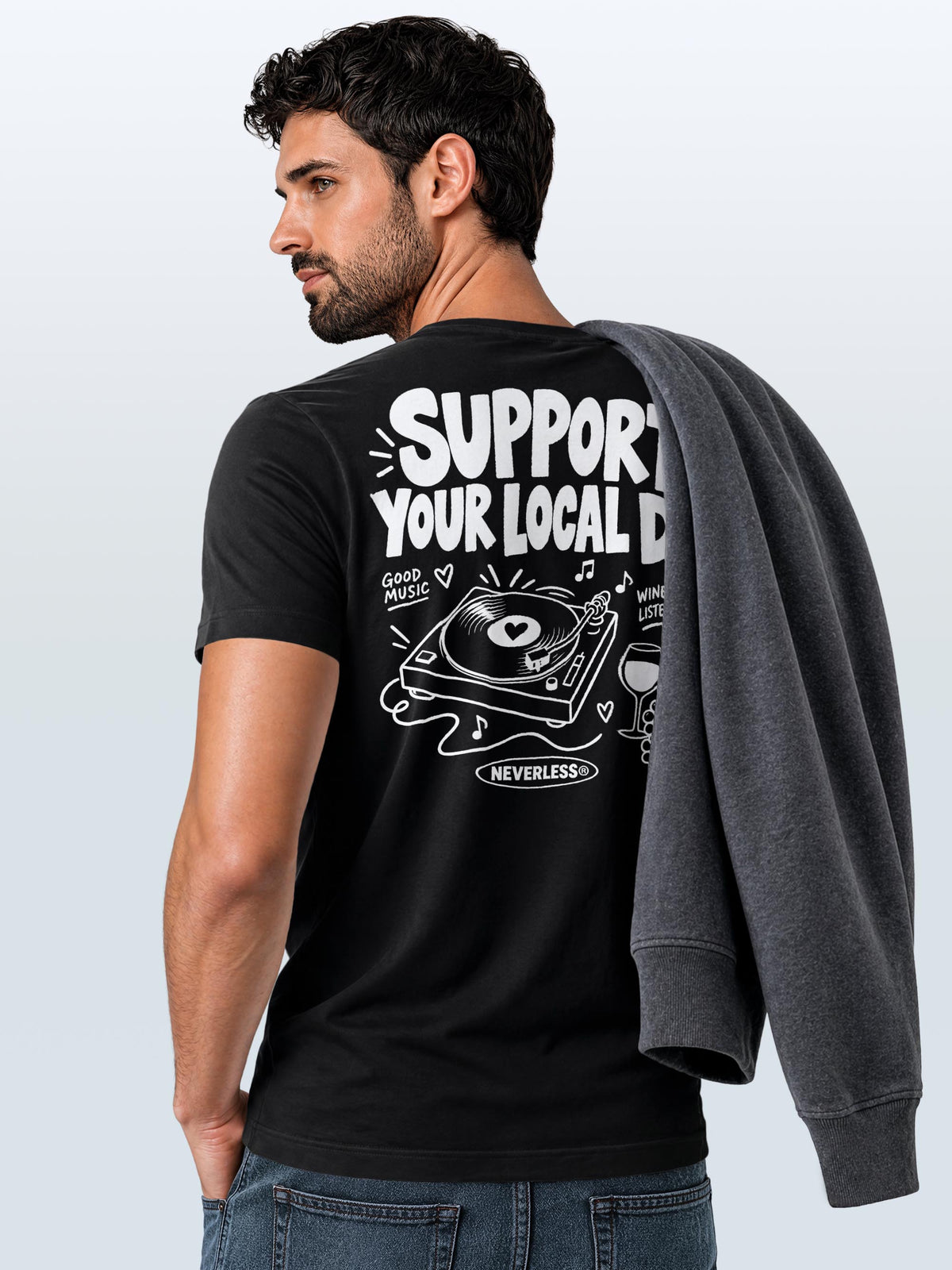 [AI generated] schwarz slim-fit