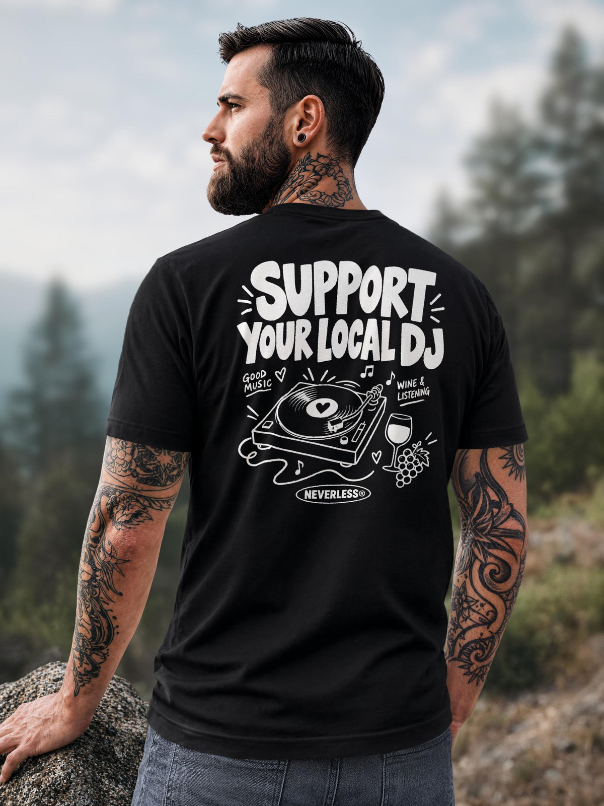 [AI generated] schwarz slim-fit