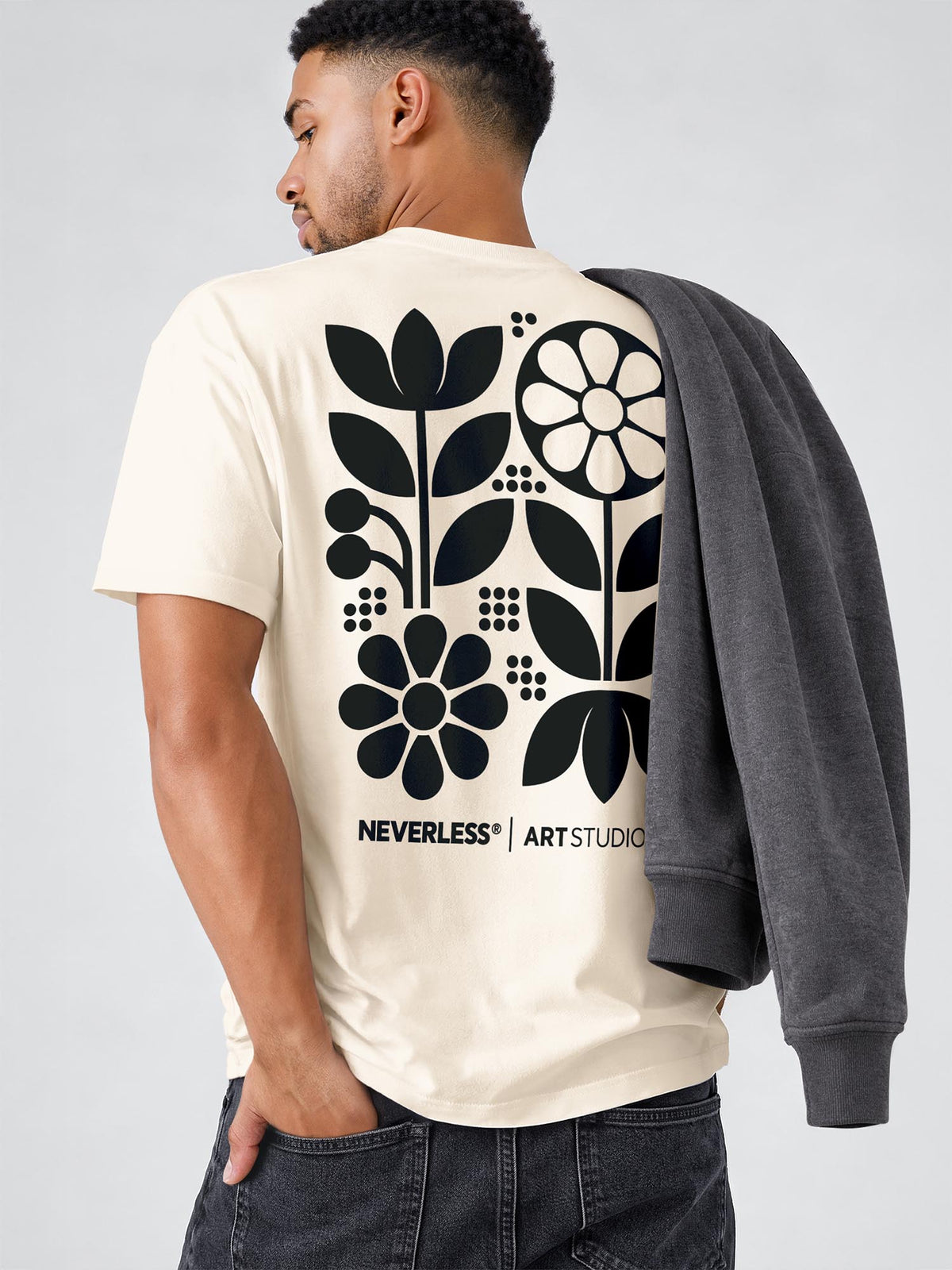 [AI generated] hell-beige relaxed-fit