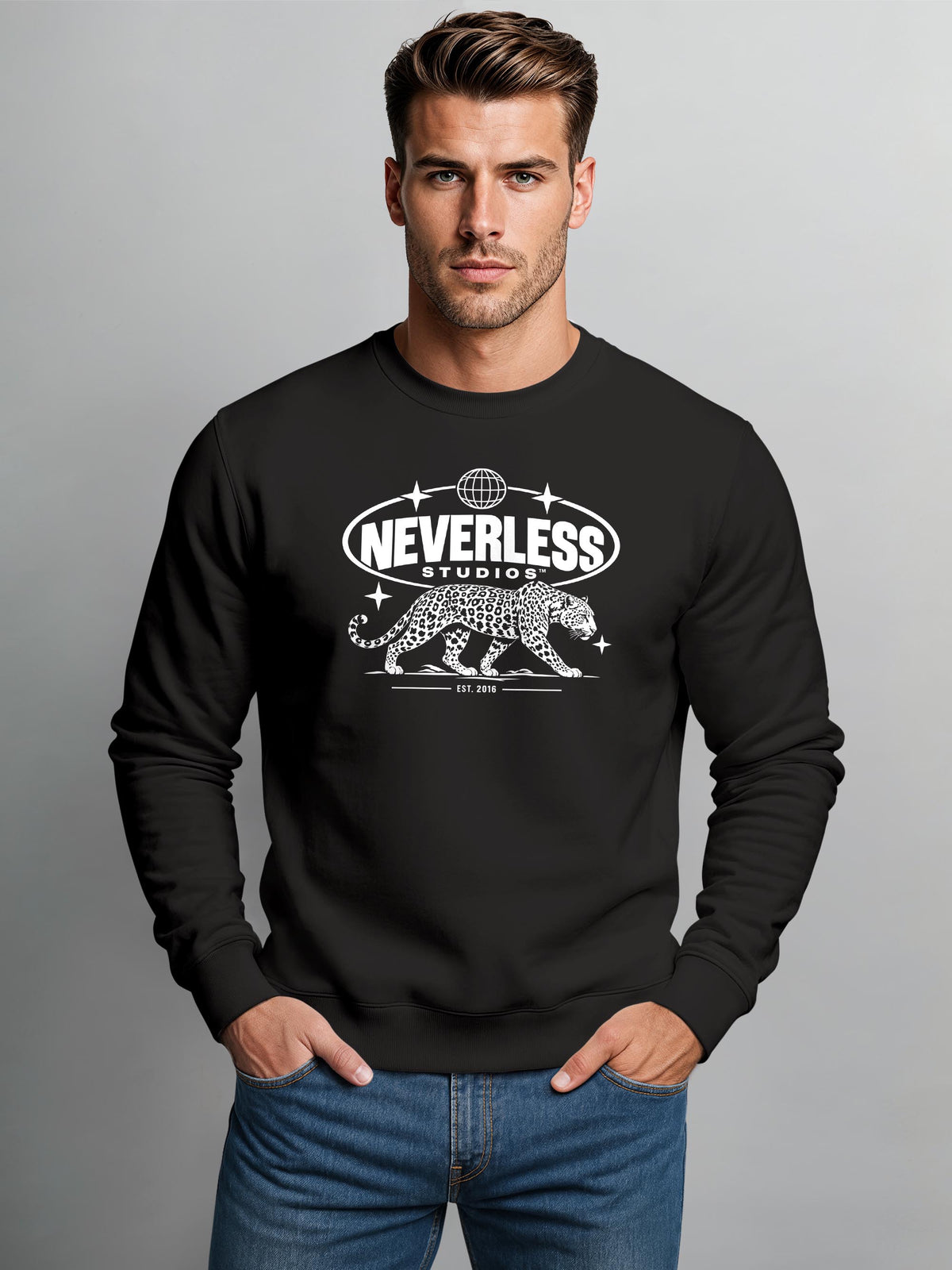 [AI generated] schwarz slim-fit