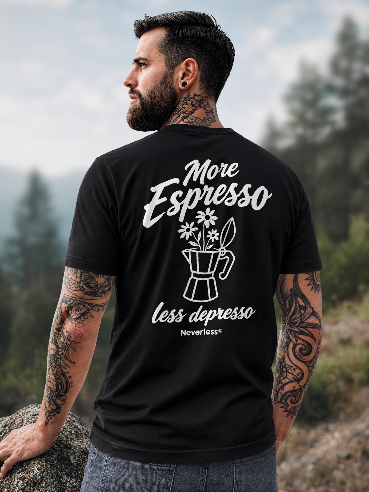 [AI generated] schwarz slim-fit