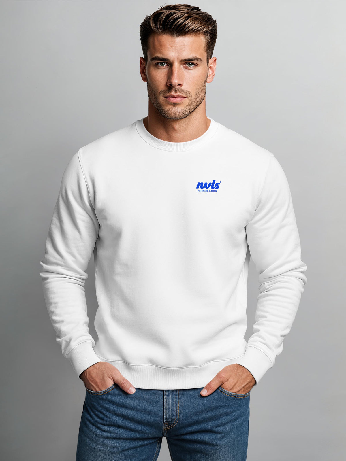 [AI generated] weiß slim-fit
