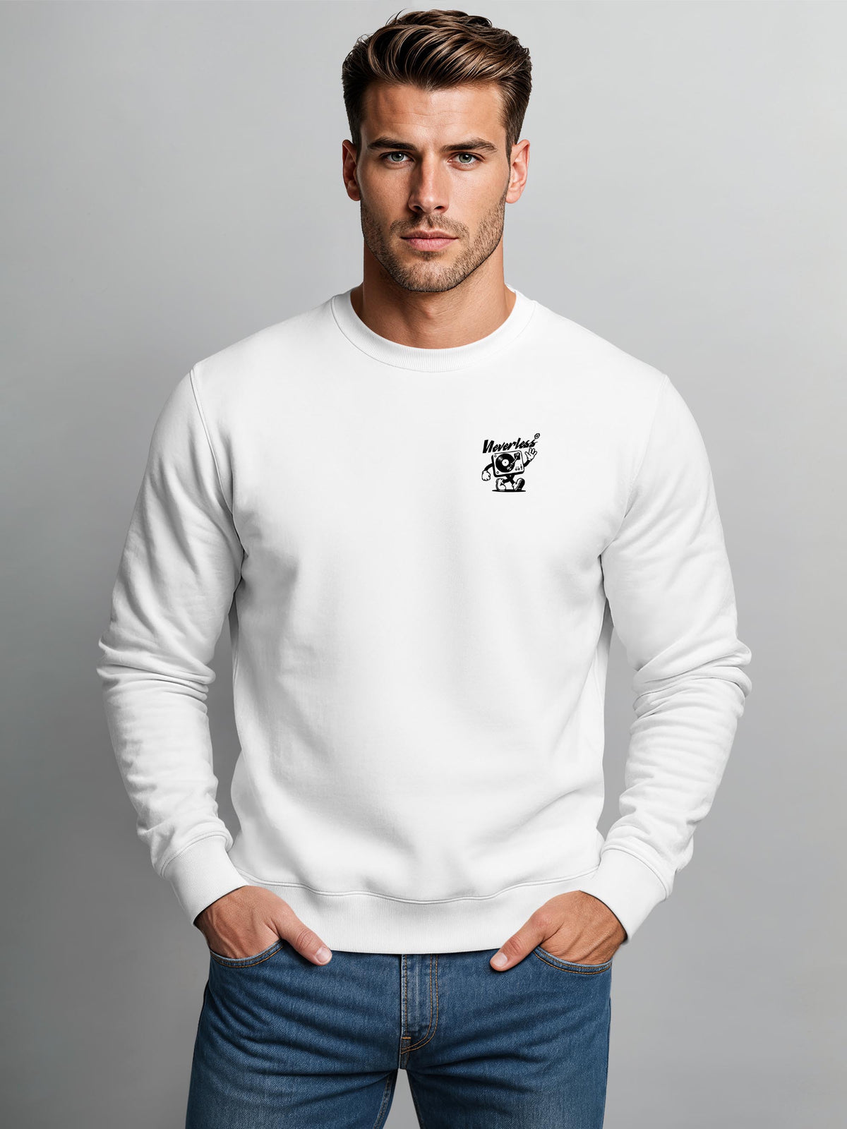 [AI generated] weiß slim-fit