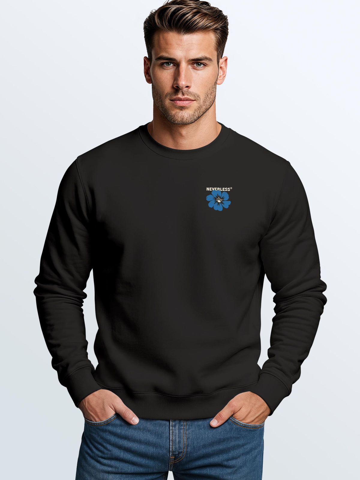 [AI generated] schwarz slim-fit