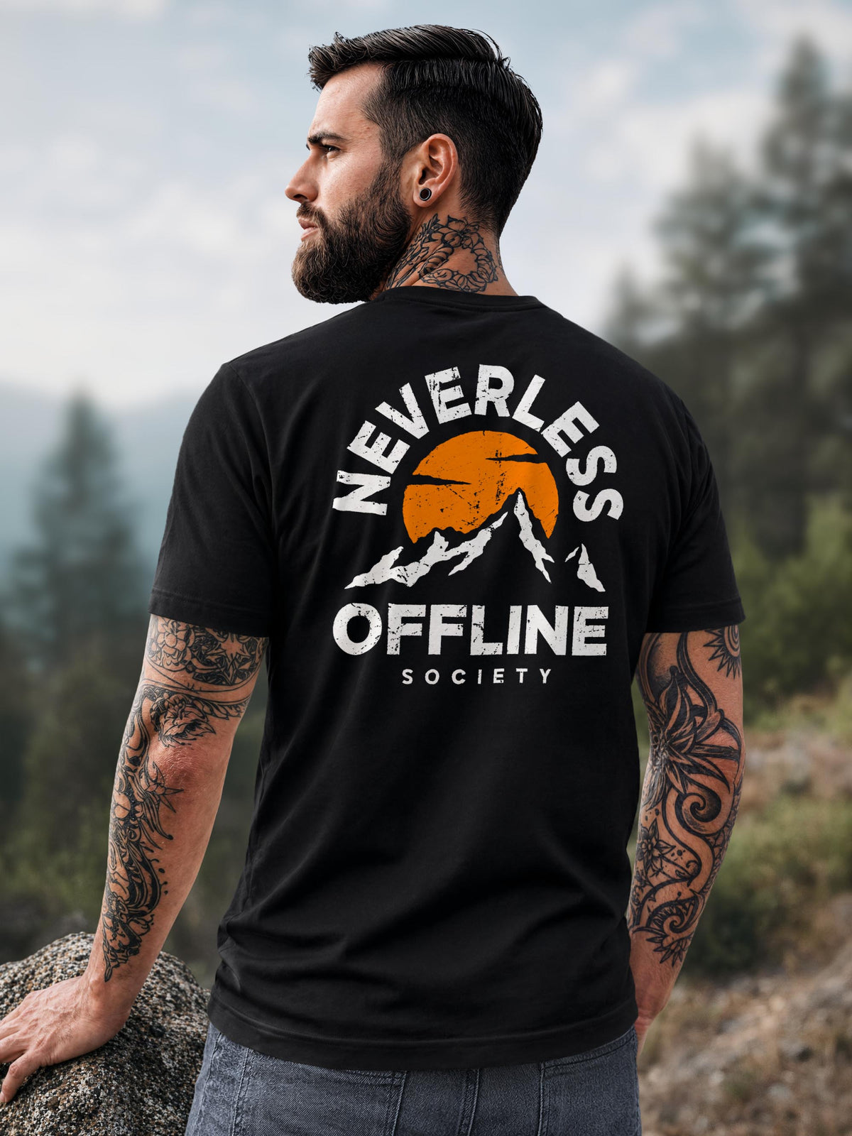 [AI generated] schwarz slim-fit