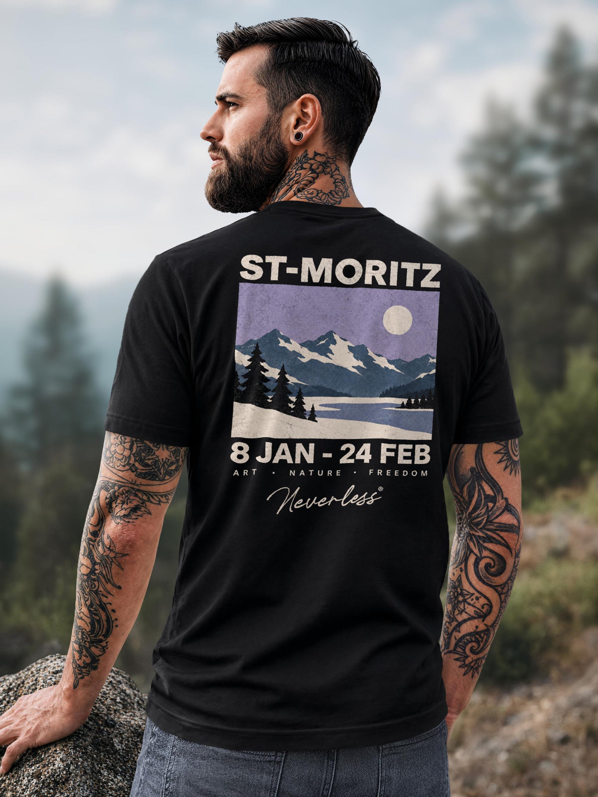 [AI generated] schwarz slim-fit