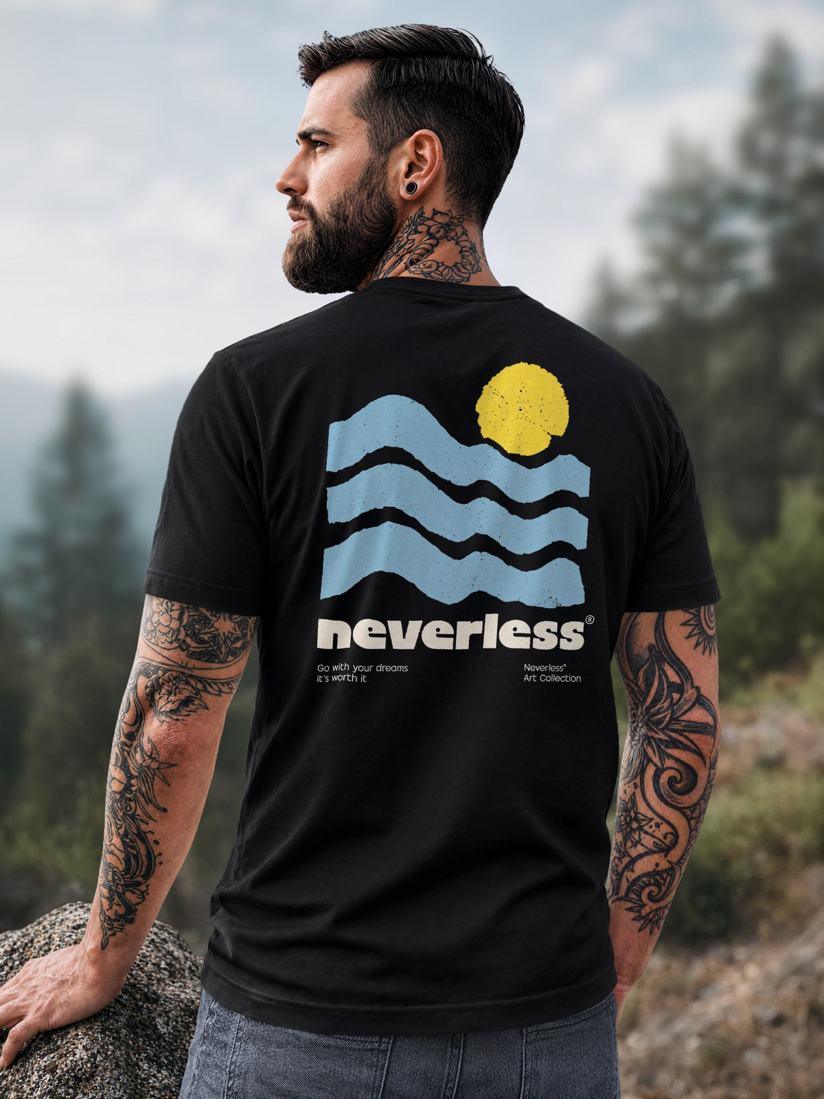 [AI generated] schwarz slim-fit