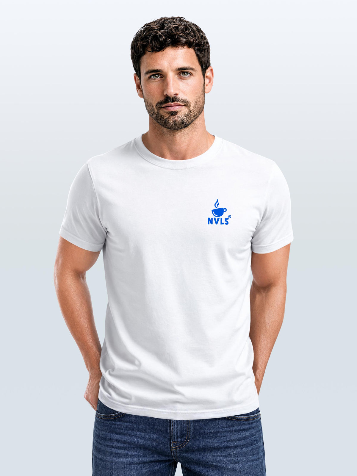 [AI generated] weiß slim-fit