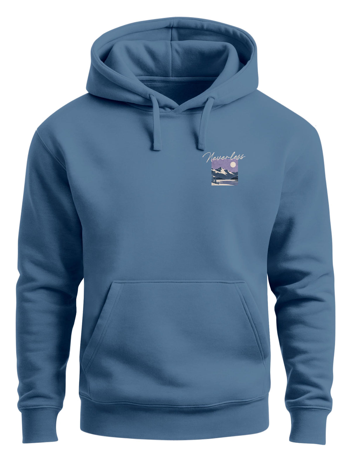 [AI generated] indigo blue slim-fit