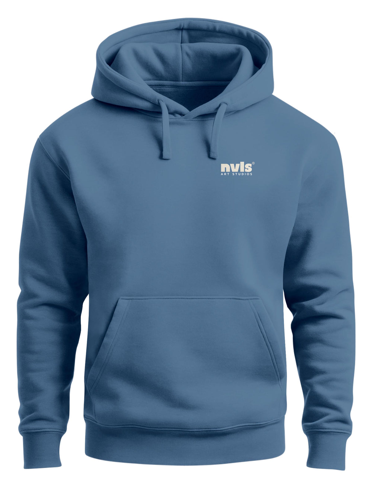 [AI generated] indigo blue slim-fit