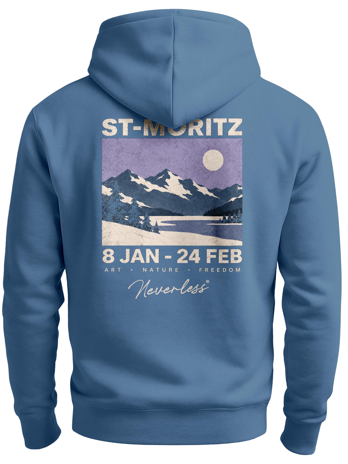 [AI generated] indigo blue slim-fit