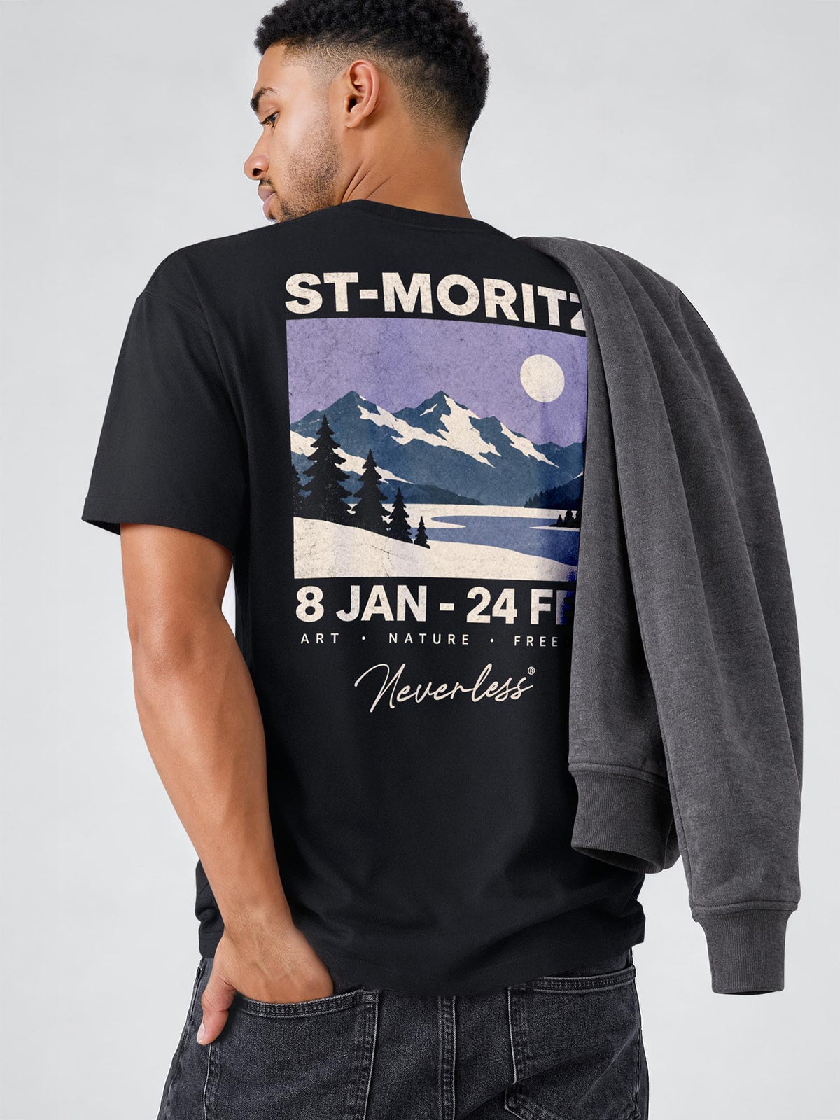 [AI generated] schwarz slim-fit