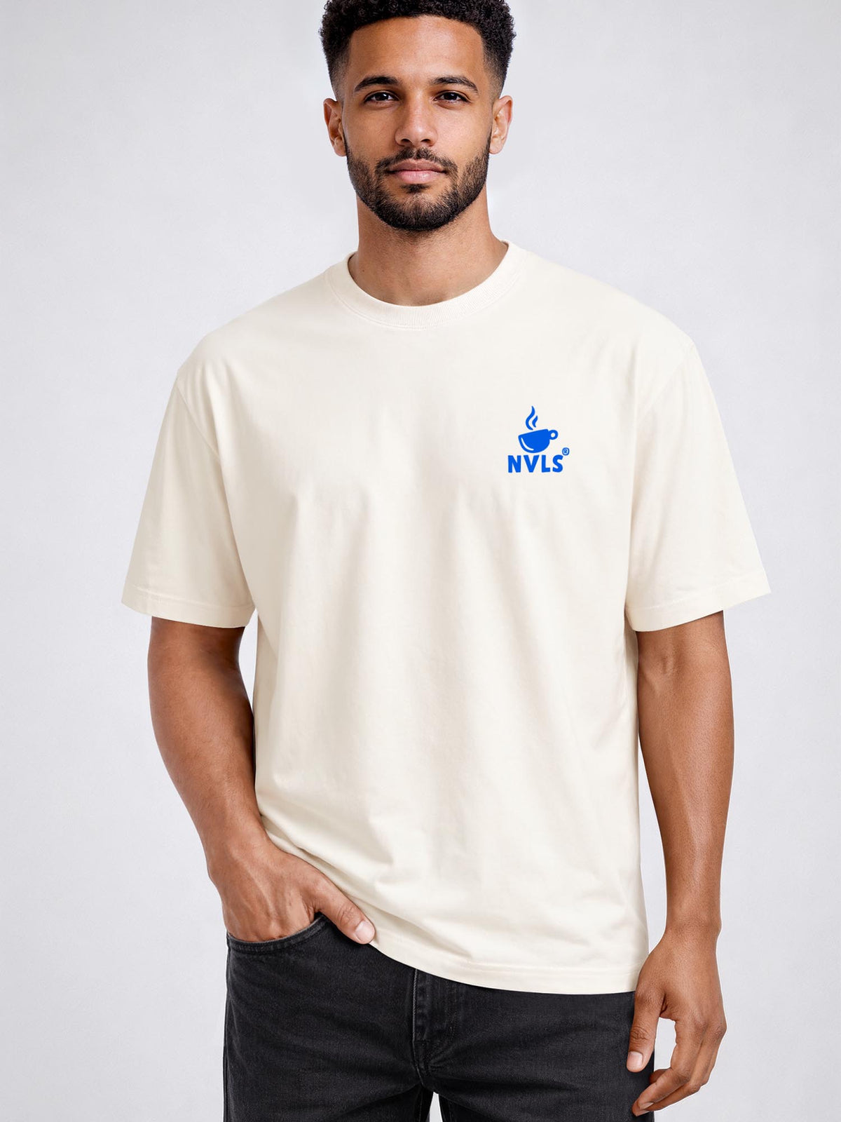 [AI generated] hell-beige relaxed-fit