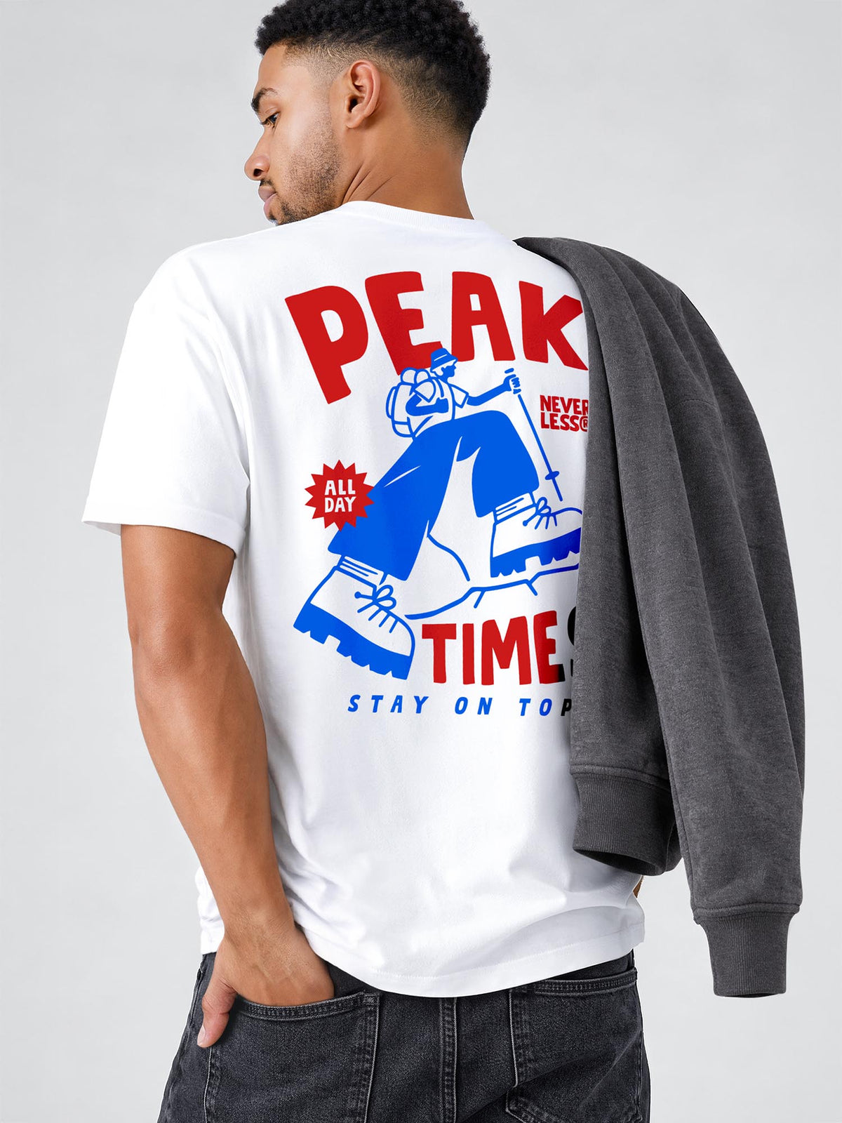 [AI generated] weiß relaxed-fit
