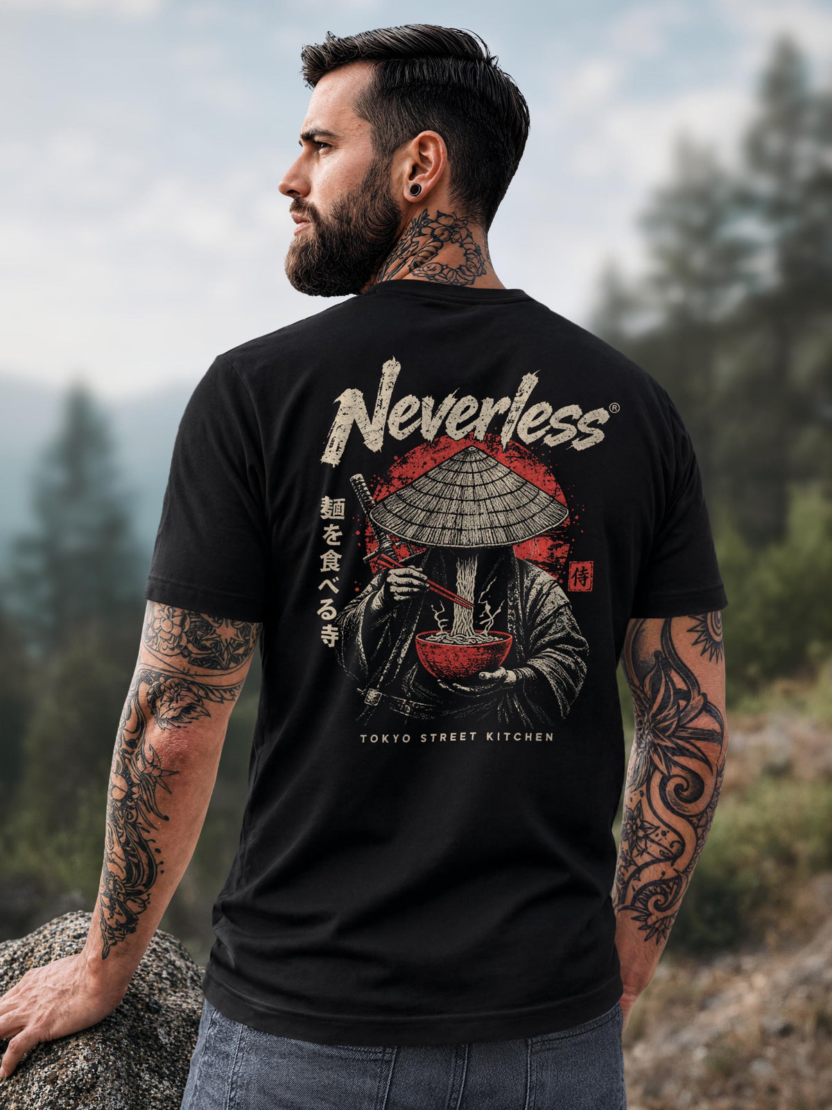 [AI generated] schwarz slim fit dtg