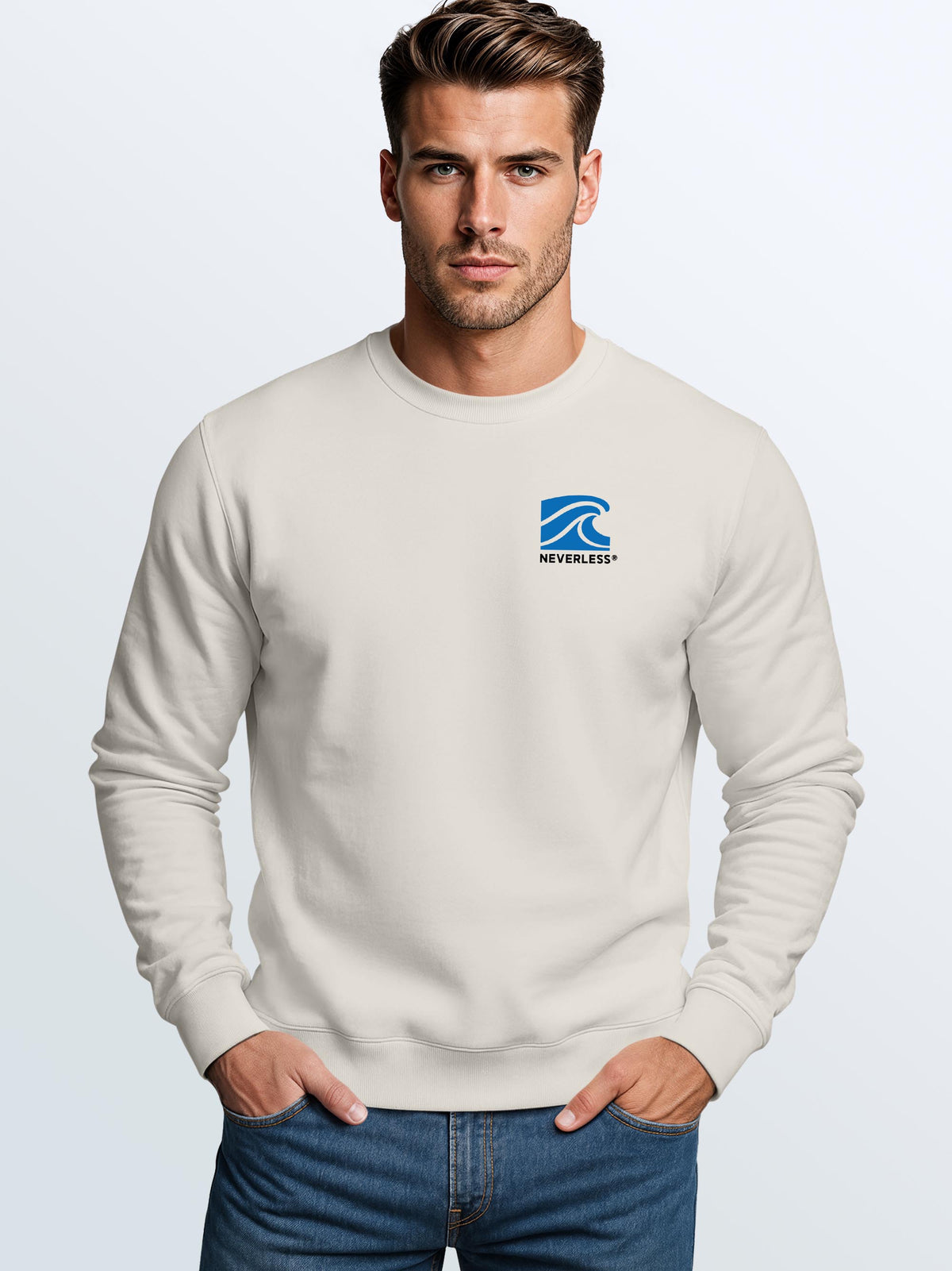 [AI generated] urban grey slim fit