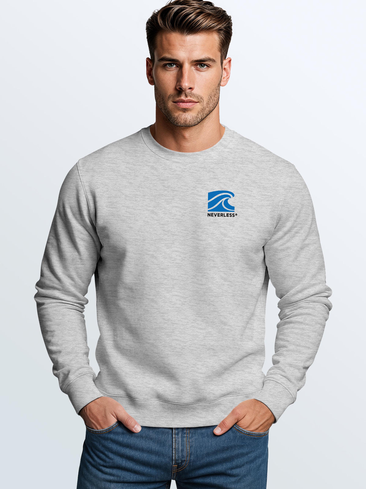 [AI generated] grau slim fit
