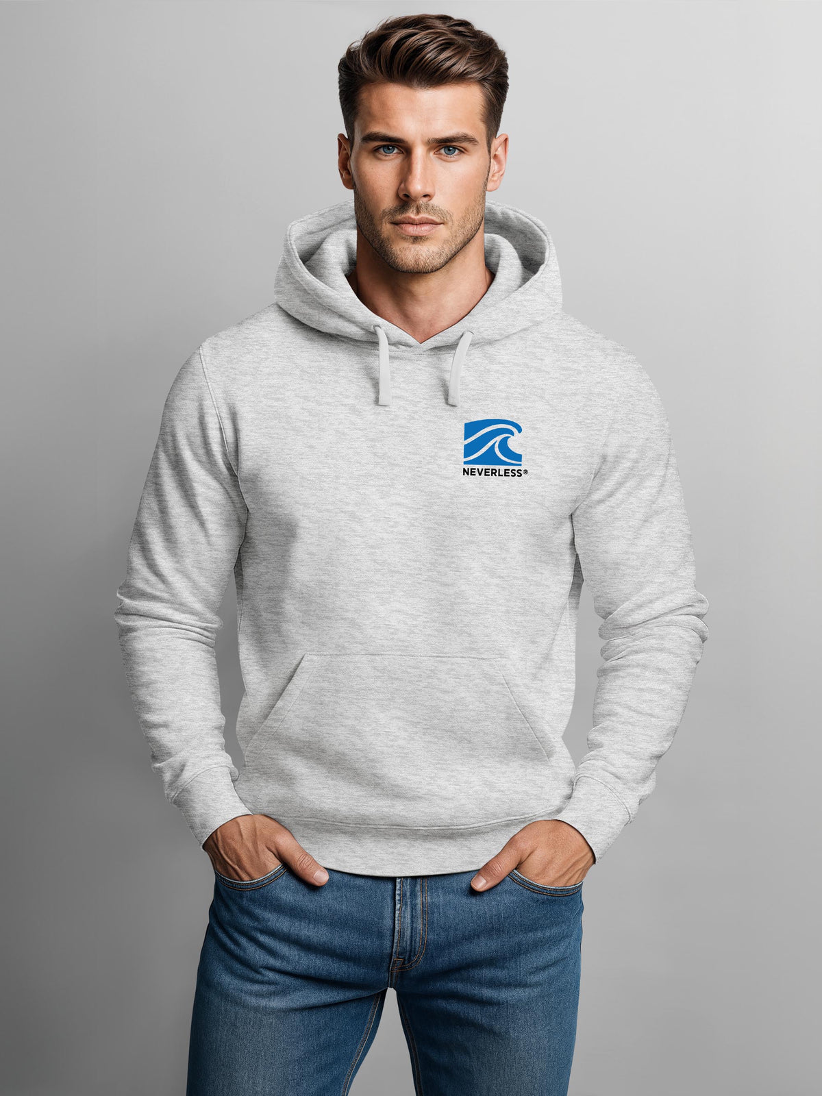 [AI generated] grau slim fit
