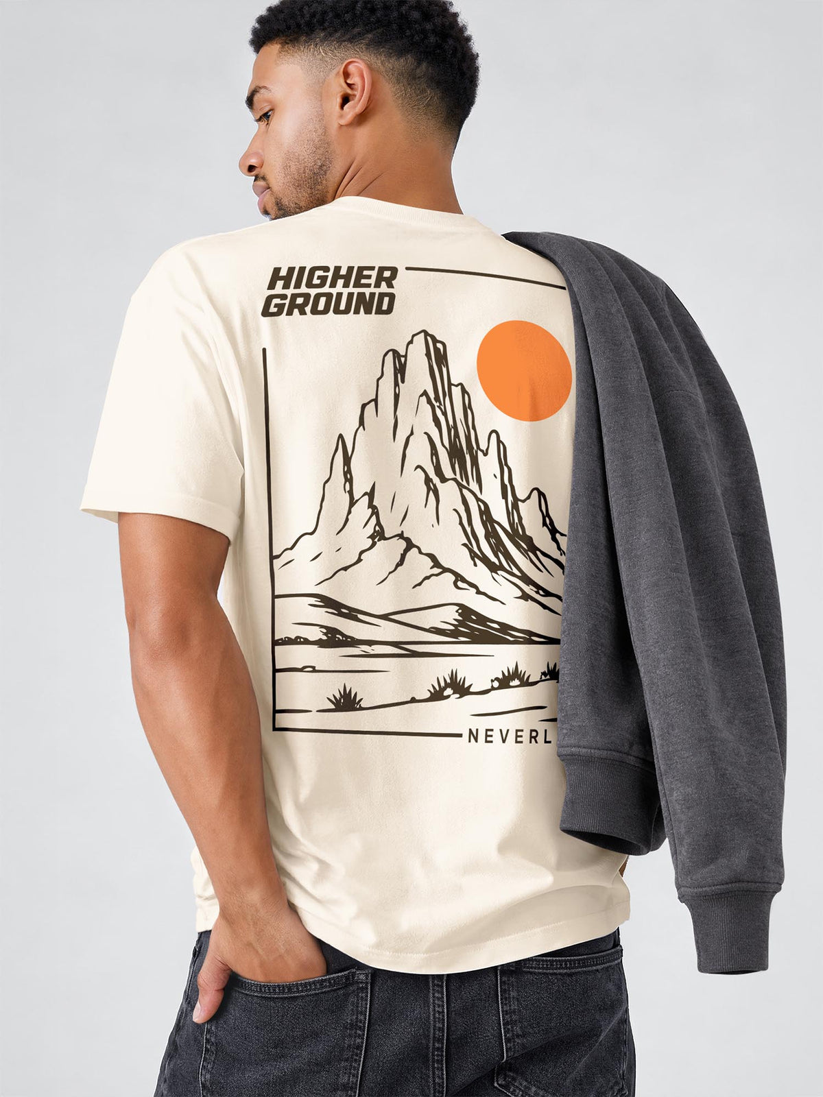 [AI generated] hell-beige relaxed-fit