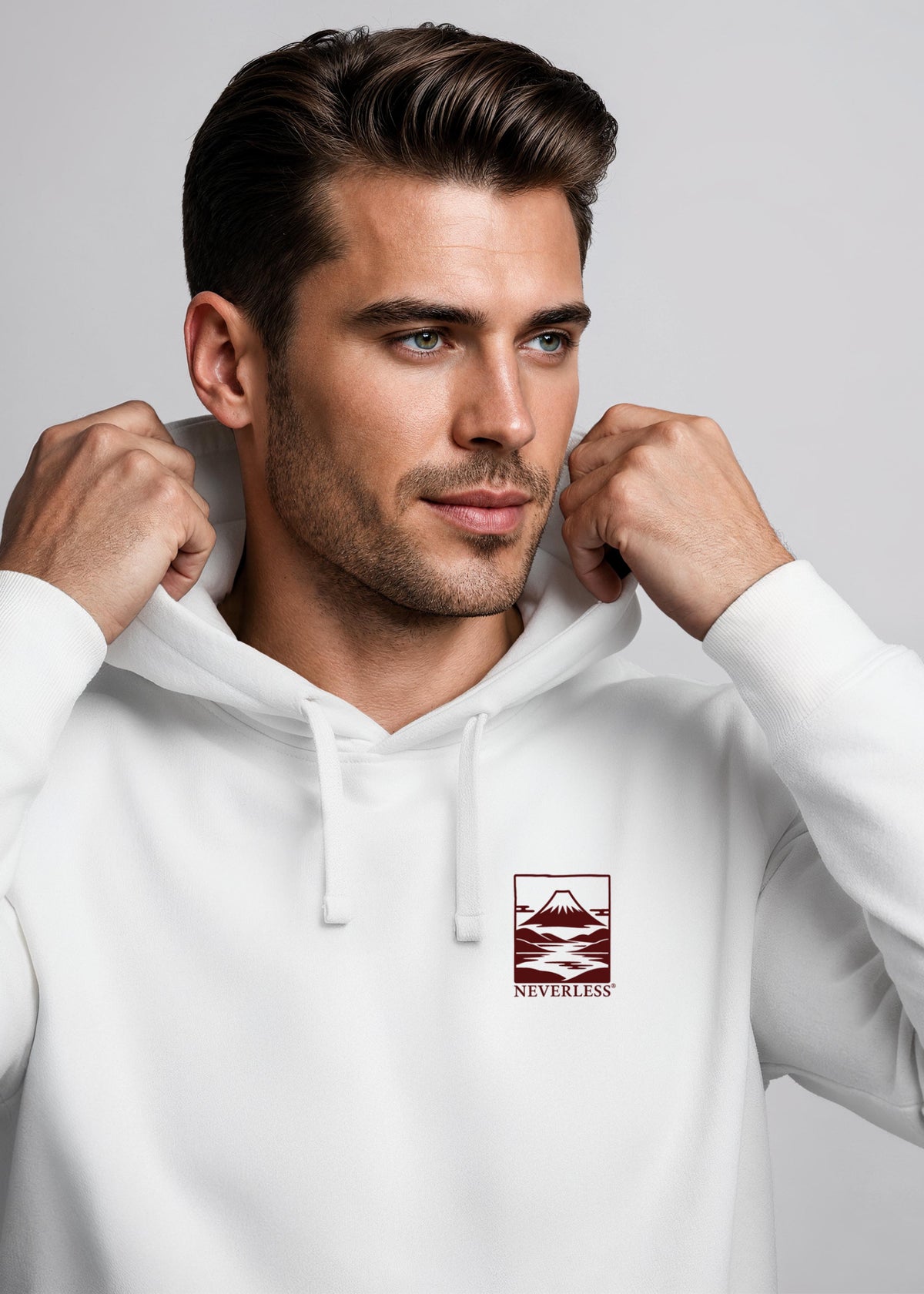 [AI generated] weiß slim-fit