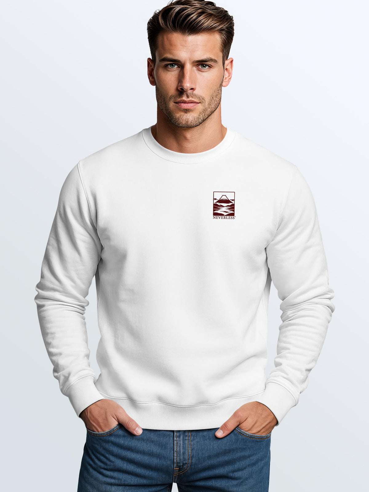 [AI generated] weiß slim-fit